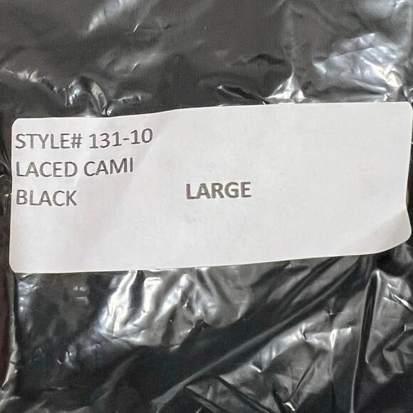 San Francisco City Lights Gypsy Lace Cami Tank Top Black Size Large NEW - Picture 6 of 6